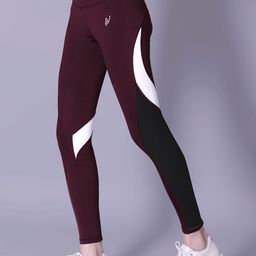 NEXSUS Colour-Blocked Mid-Rise Ankle Length Tights-picture-26