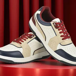Cantabil Men Colourblocked PU Sneakers-image-44