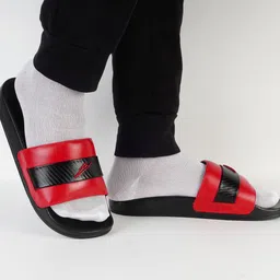 ZEESH Men Colourblocked Sliders-picture-27