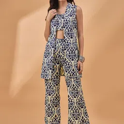 all about you Printed Top With Trousers & Waistcoat Co-Ords-48