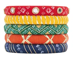 Taasha Craft Set Of 5 threads Bangles image 4