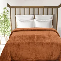 Florida Brown & White 300 GSM Double Bed Blanket-picture-16