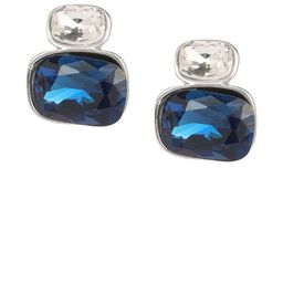MINJI AND CO. Silver-Plated Artificial Stones Studded Square Shaped Studs-image-80
