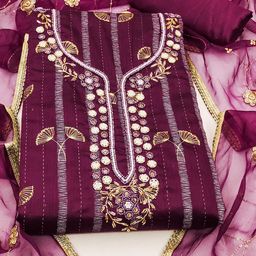 SHADOW & SAINING Semi-Stitched Dress Material-image-45