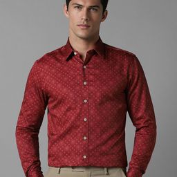 Louis Philippe Men Abstract Printed Pure Cotton Formal Shirt-picture-15