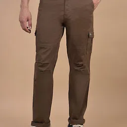 Cantabil Men Regular Fit Cargos Trousers-image-12