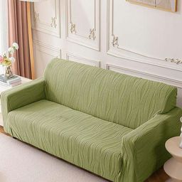 The Furnishing Tree Olive Polyester Sofa Covers With Arms-18