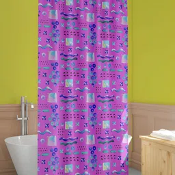 ArtzFolio Purple & Blue Printed Waterproof Shower Curtain-image-76