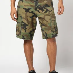 GAP Men's Camouflage Printed Mid-Rise Cargo Shorts-image-20