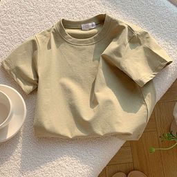 LULU & SKY Girls V-Neck Raw Edge T-shirt-image-92