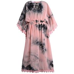 Wish Karo Abstract Flared Sleeve Georgette Fit & Flare Dress-image-55