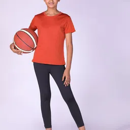 UMILDO Girls Round Neck T-shirt with Leggings-image-59