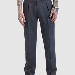 Snitch Men Charcoal Grey Slim Fit Trousers-image-95
