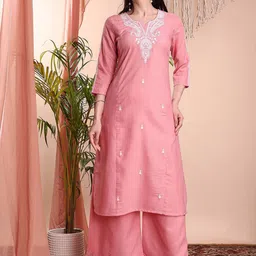 Milastru Women Ethnic Motifs Embroidered Kurta with Palazzo-22
