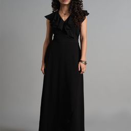 AND Flutter Sleeve Maxi Midi Dress-image-43