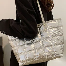 LULU & SKY PU Structured Handheld Bag with Quilted image 3