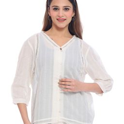 Moda Elementi Self Design Cotton Top-image-37