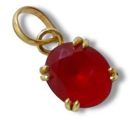 VANISHREE WORLD Red Gold-Plated Circular Pendants-5