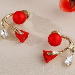 ONUYX Leaf Shaped Studs Earrings-7