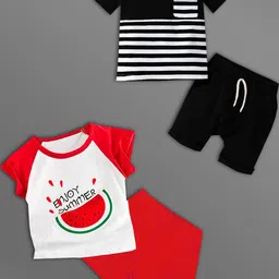 HELPOM Unisex Kids Printed T-shirt with Shorts-picture-29