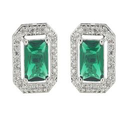 GlammTank Emerald Stone Studed Earrings-image-72