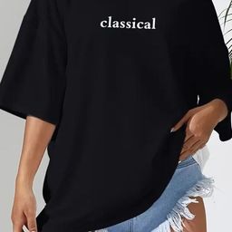 Outzidr Women Typography Print Round Neck Tshirt-image-97