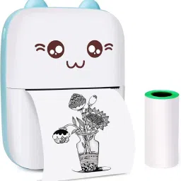 salepushh Thermal Printer with Bluetooth, Label & Photo Print – 57mm, White – for Kids Thermal Printer-picture-12