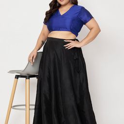 studio rasa Plus Size V-Neck Stretchable Saree Blouse image 5