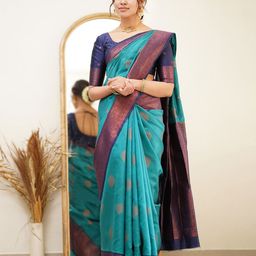 Areca Designer Woven Design Zari Pure Silk Designer Banarasi Saree-image-41