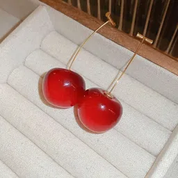 Celestria Contemporary Cherry Drop Earrings-21