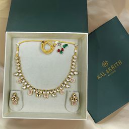 Kalakrith Milano Padmika Kundan Studded Jewellery Set-55