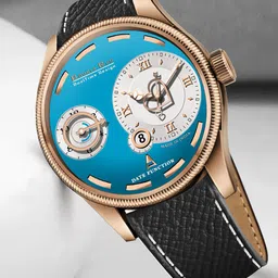 DOUBLERUN Men Dial & Leather Straps Analogue Chronograph Watch H05N15033-28