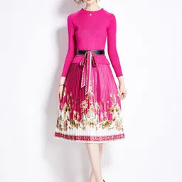 JC Collection Floral Print A-Line Midi Dress-image-41