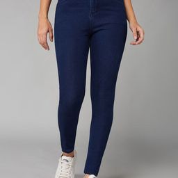 DOLCE CRUDO Women Skinny Fit Stretchable Jeans-picture-0