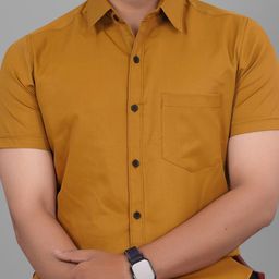 Metronaut Men Regular Fit Spread Collar Solid Cotton Casual Shirt-image-131
