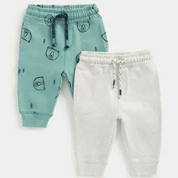 mothercare Boys Pack Of 2 Printed Regular Fit Mid-Rise Cotton Joggers-image-95