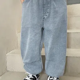 LULU & SKY Boys Wide Leg Slash Knee Jeans-image-52