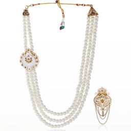 JIYANSHI FASHION Men White Jewellery Set-image-92