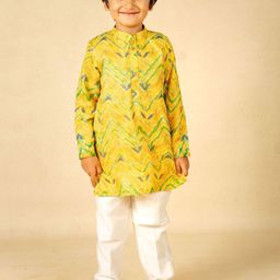 Jilmil Boys Chevron Printed Kurta with Pyjama-10