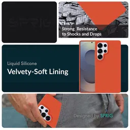 SPRIG Solid Printed Samsung Galaxy S25 Ultra Bumper Case Mobile Accessories image 4