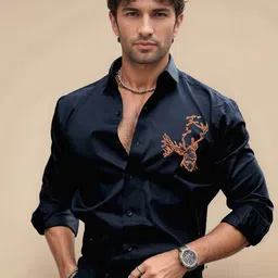 SAMRIZ Men Graphic Printed Spread Collar Casual Shirt-picture-15