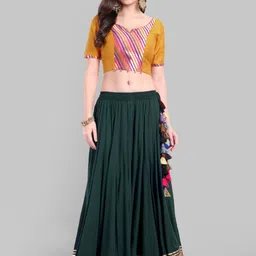 Women Mera Rang Tiered Maxi Flared Skirt-image-20