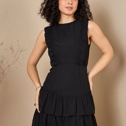 Kibo Women Crepe Fit & Flare Dress-image-39