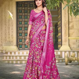 Moda Rapido Floral Printed Celebrity Zari Saree-43