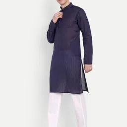4u Fashion Men Striped Handloom Kurta-25