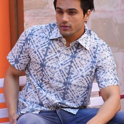 Style Matters Tie and Dye Printed Spread Collar Short Sleeves Casual Cotton Shirt-image-17