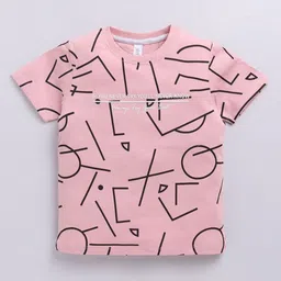 Ginie Boys Abstract Printed Round Neck Pure Cotton T-shirt-picture-5