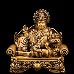 Artarium LLP Gold & Black Lord Kuber Religious Idol Showpiece-26