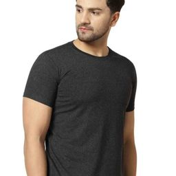 BI FASHION Men Solid Round Neck Cotton T-shirt-image-82