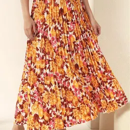 OTABU Floral Printed A-Line Maxi Skirt-picture-20